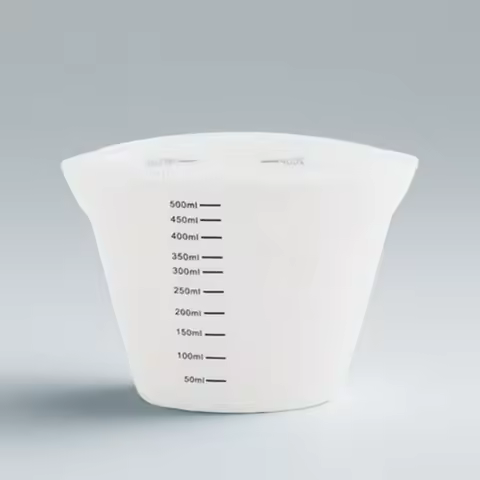 Silicone Measuring Cup with Clear Scale Food Grade Durable Non-stick DIY Cake Measuring Cup Measuring Tools Kitchen Accessories