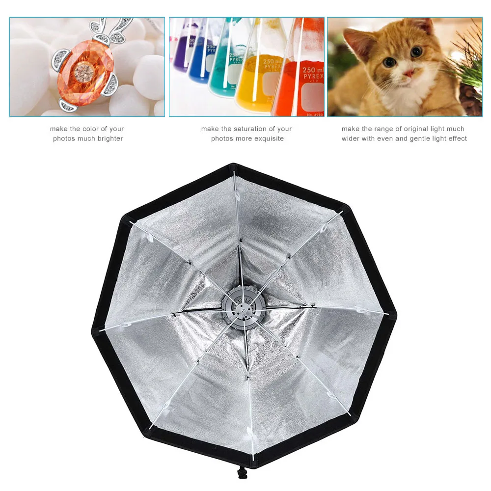 80cm / 31.5in Portable Octagon Honeycomb Grid Umbrella Softbox with Bowens Mount for Speedlite