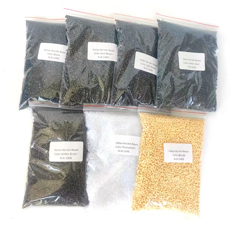 

100G Genuine Quality Italian Keratin Extra Strong Hold Beads/Granule/Grain For I tip Nail tip Hair Extension
