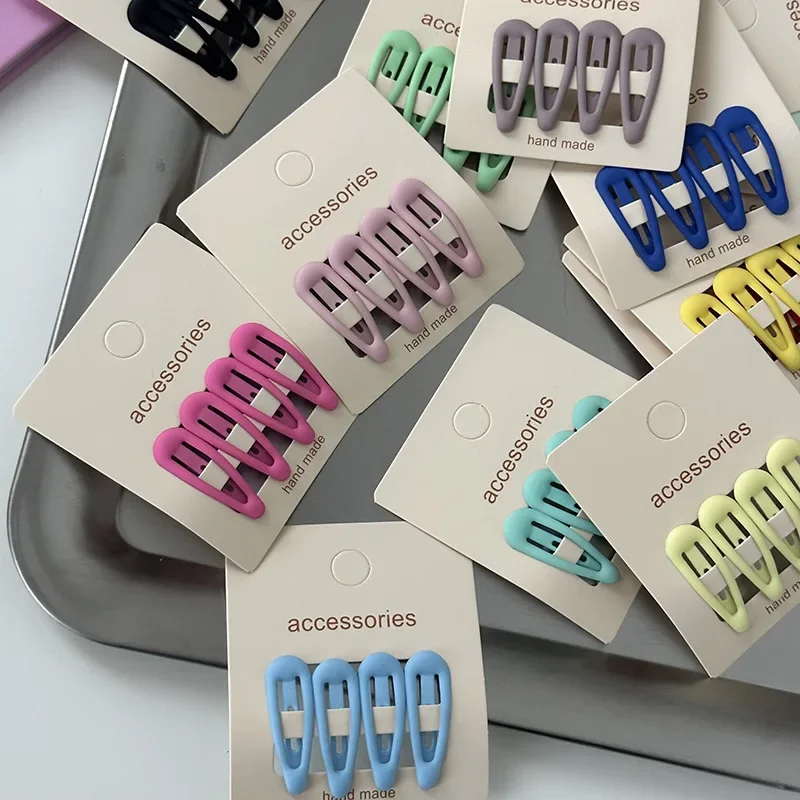 4 sztuk/zestaw słodkie słodkie kolorowe w kształcie kropli wody BB spinki do włosów dla dzieci nakrycia głowy dziewczyny piękne spinki do włosów DIY akcesoria do stylizacji włosów
