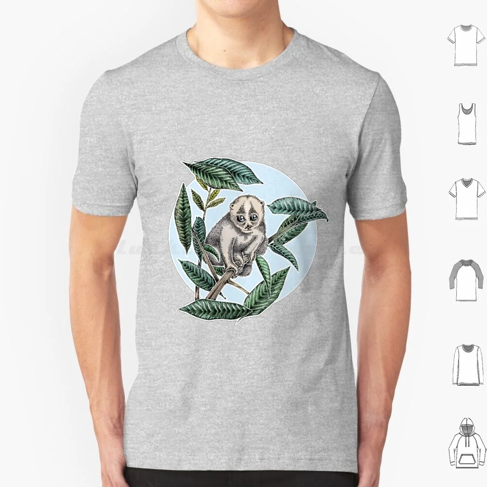 Drawing Of A Cute Slow Loris-Save The Slow Loris T Shirt 6xl Cotton Cool Tee Slow Loris Cute Animal In The Wild Save The Slow