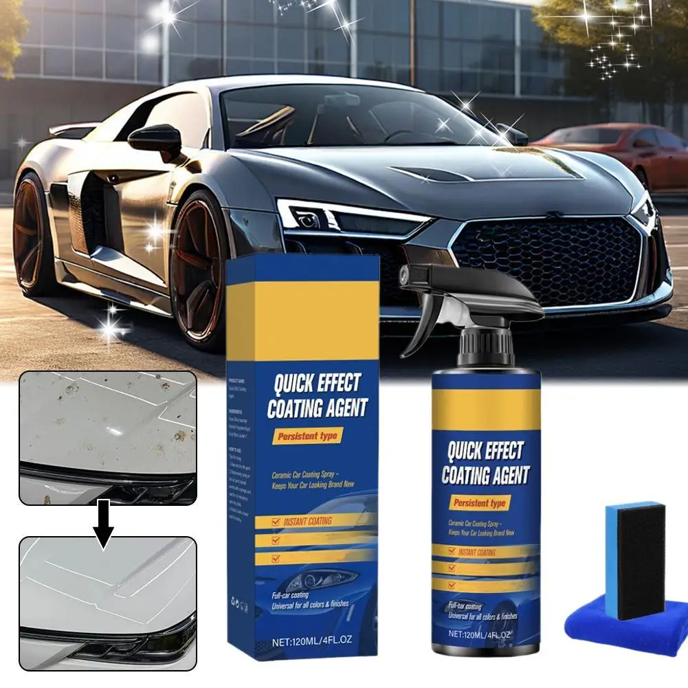 1/2/3Pcs 120ml Car Coating Spray Multi-Functional Coating Renewal Agent High Protection Quick Car Scratch Remover Auto Tools