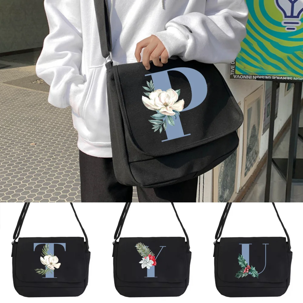 Messenger Bag Blue Series Casual Handbags Fashion Men Women Crossbody Bags Portable Multifunctional Organizer Pouch