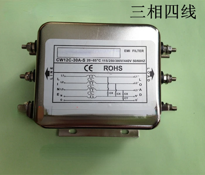 

CANNY WELL EMI Power Filter 380V Three-phase Four Wire 30A CW12C-30A-S