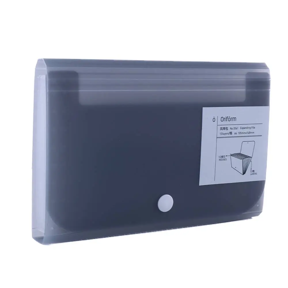 Plastic School 13 Pockets Filing Box Accordian File Bill Folders Receipt File File Folder Expanding Wallet Document Organizer