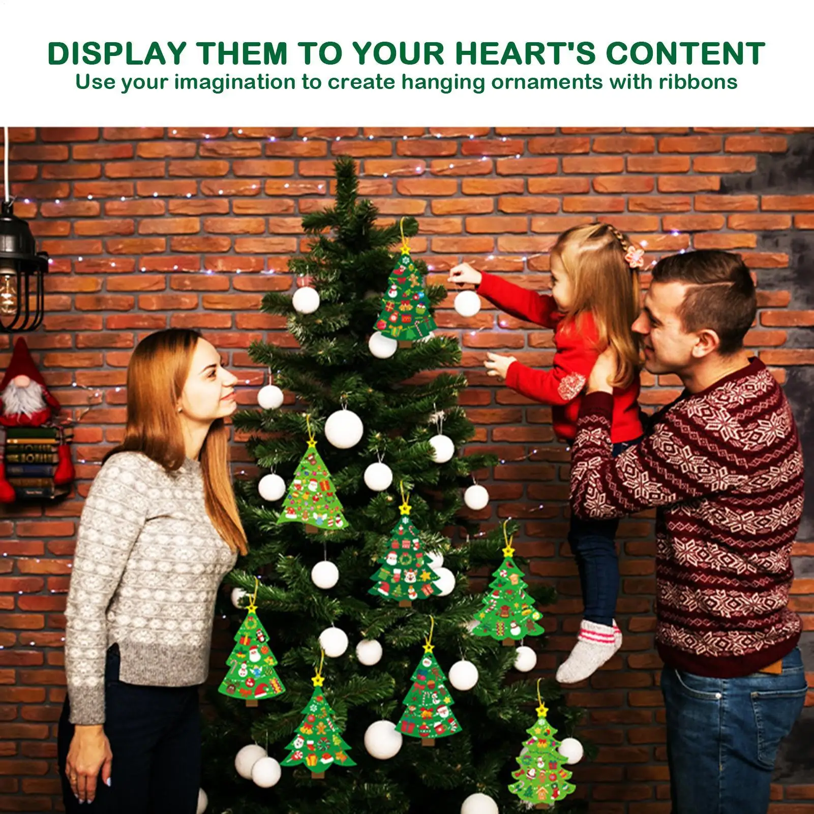 Christmas Tree For Kids Interactive Ornaments Decor Stickers Toddler Christmas Tree For Room Wall Classroom Apartment Interior