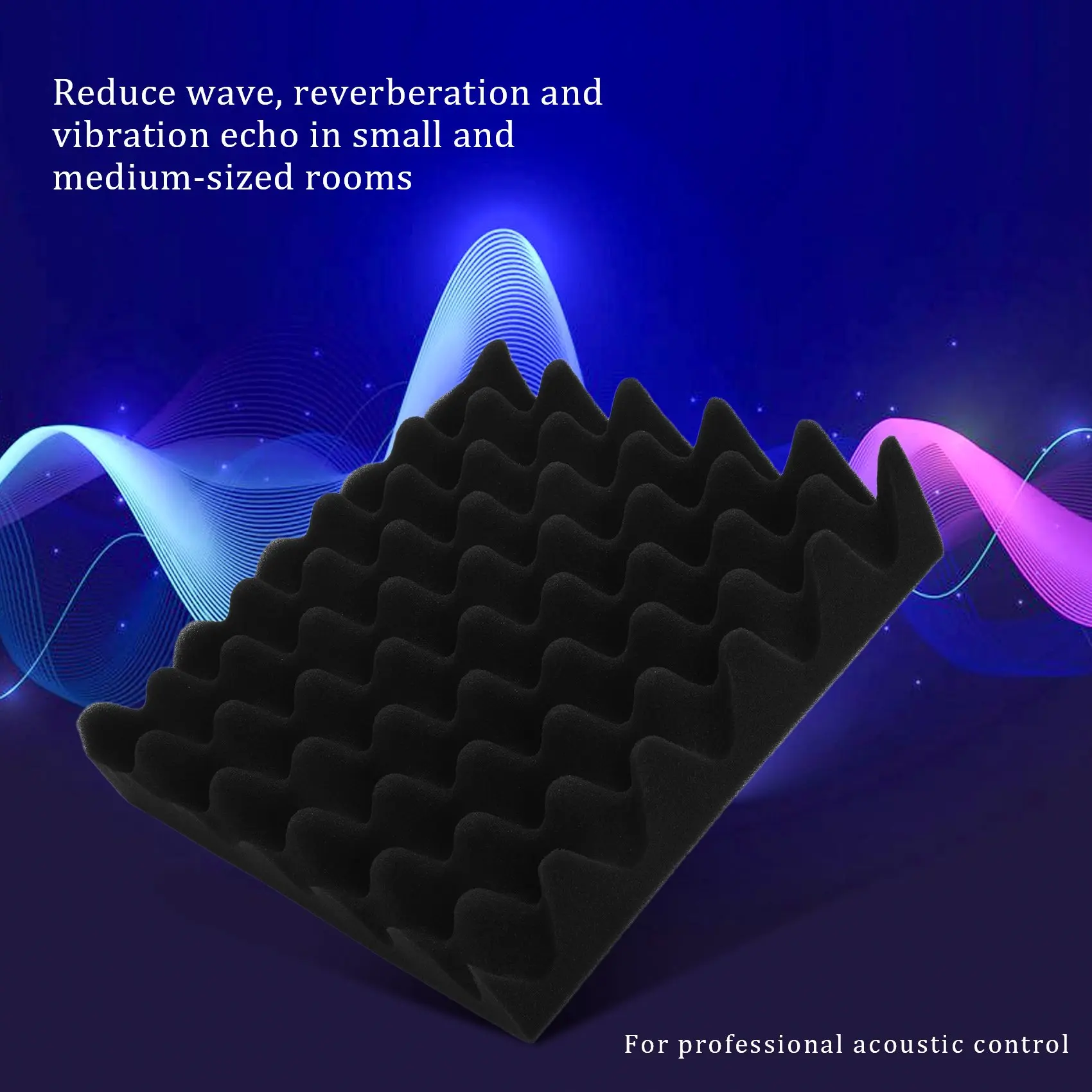 25X25X5CM Sound Insulation Foam Egg Crate Studio Acoustic Foam Sound Insulation Treatment Egg Profile Wedge