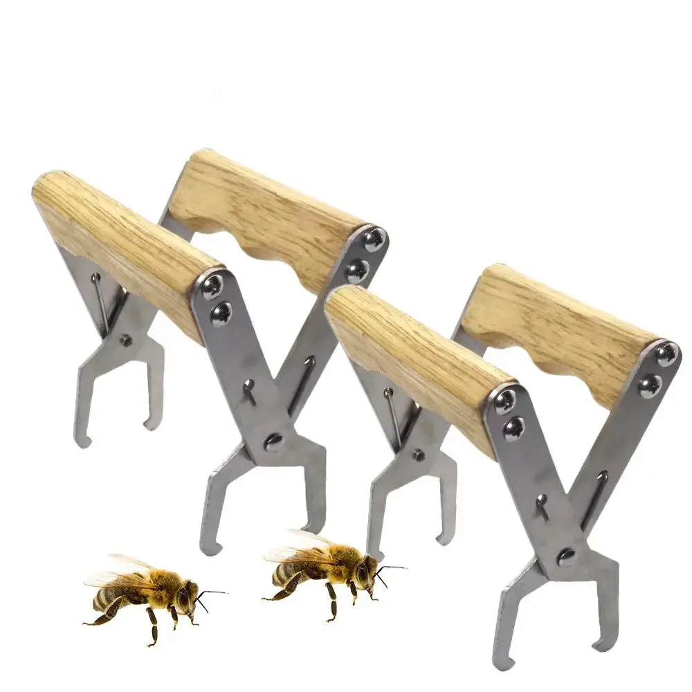 Beekeeper One Hand Lifting Honeycomb Puller Wooden Handle Easily Remove Frame For Inspection And Harvesting Universal Gripper