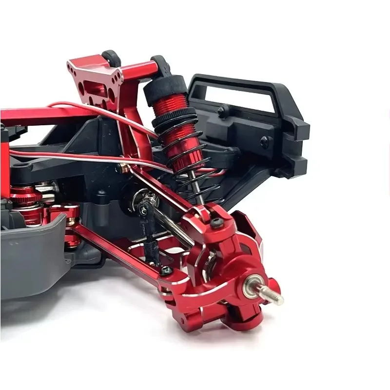 MJX 10208 โลหะพวงมาลัยพวงมาลัย Knuckle 1/10 RC รถอะไหล่อัพเกรดอุปกรณ์เสริม