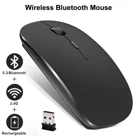 Bilashmart Universal Bluetooth-compatible Mouse Wireless Mouse Silent Computer Mice Portable Working Gaming Mouse For Lenovo Laptop Tablet