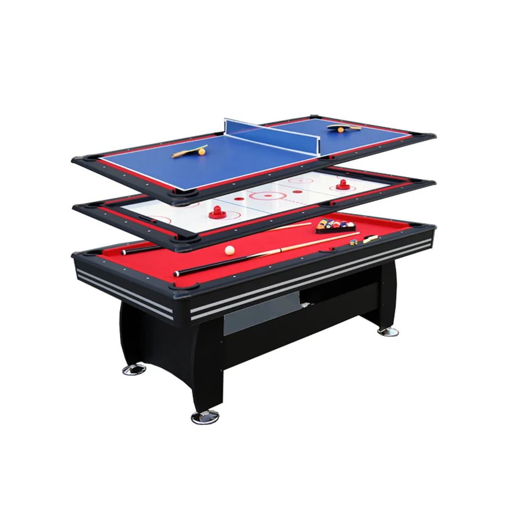 

3-in-1 Multifunctional Table - 233.33cm American Billiards/Table Tennis/Conference Table Wooden Household Game Table