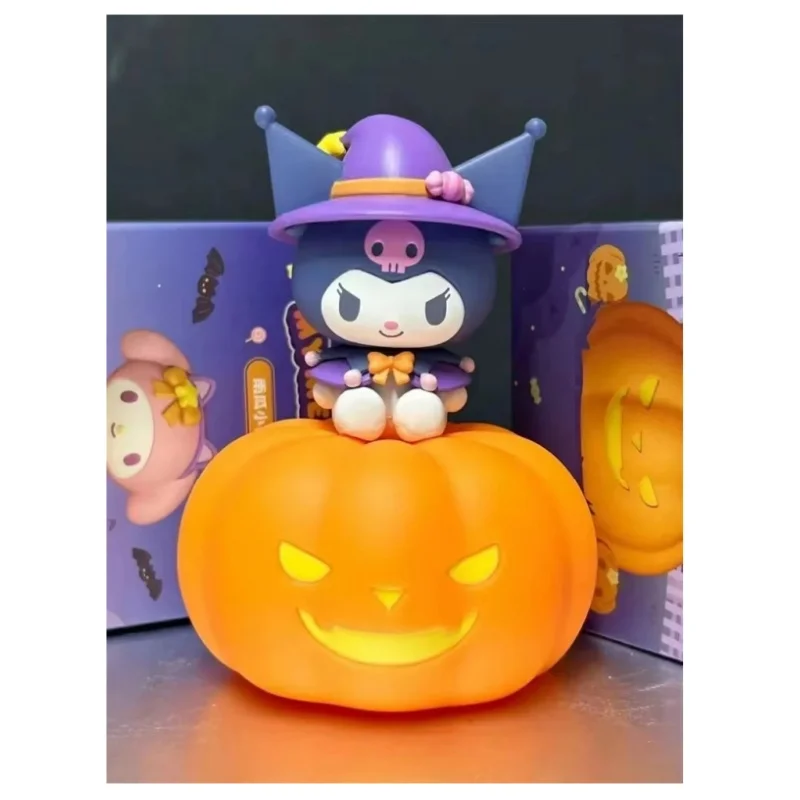 Original Sanrio Halloween Night Lantern Black Rice Pochacco Cinnamon My Melody Pumpkin Lantern Decoration Kids Halloween Gift