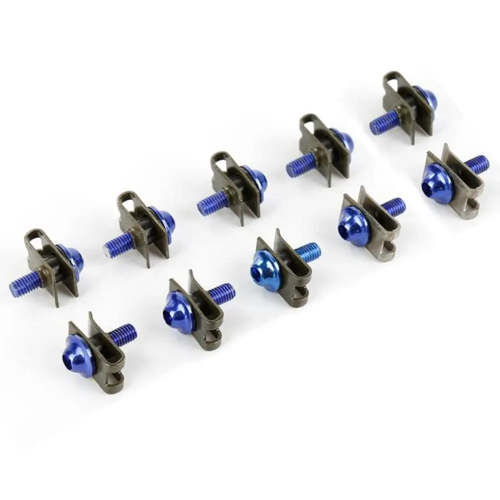10PCS Creative Fastening Kit Modification Supplies M5 Screws & Nuts Motorcycle Fairing Bolts Spire Speed Fastener Clips