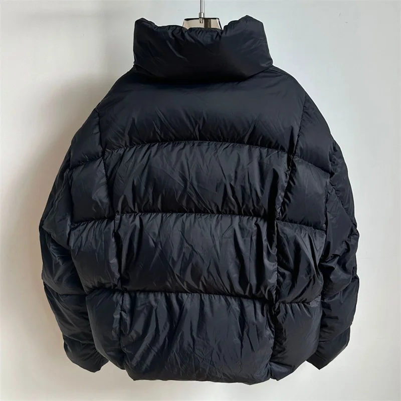 Chaqueta de plumón para mujer, abrigos rellenos de plumón de pato blanco 90 para otoño 2025, abrigo grueso a prueba de viento con cuello levantado y2k, abrigos para mujer