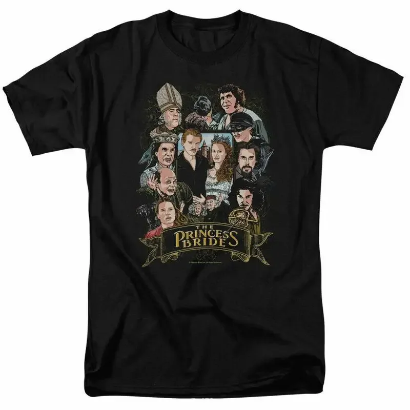 Camiseta The Princess Bride Players para hombre con licencia oficial de la película de los años 80 Westley Black