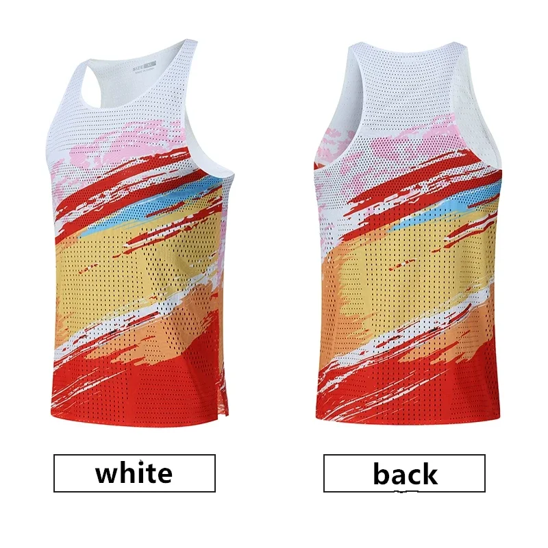 Image of Modische Neue Herren Laufweste Tops Fitness Tanktops Schnell Trocknende Ärmellose T-Shirts Outdoor Laufweste Kleidung für Männer