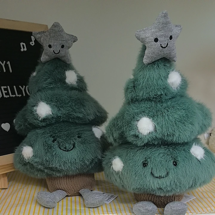 

Милая рождественская елка, плюшевая кукла, кавайная мягкая зеленая елка со звездой, мягкие приятные плюшевые игрушки, рождественские украшения, подарки
