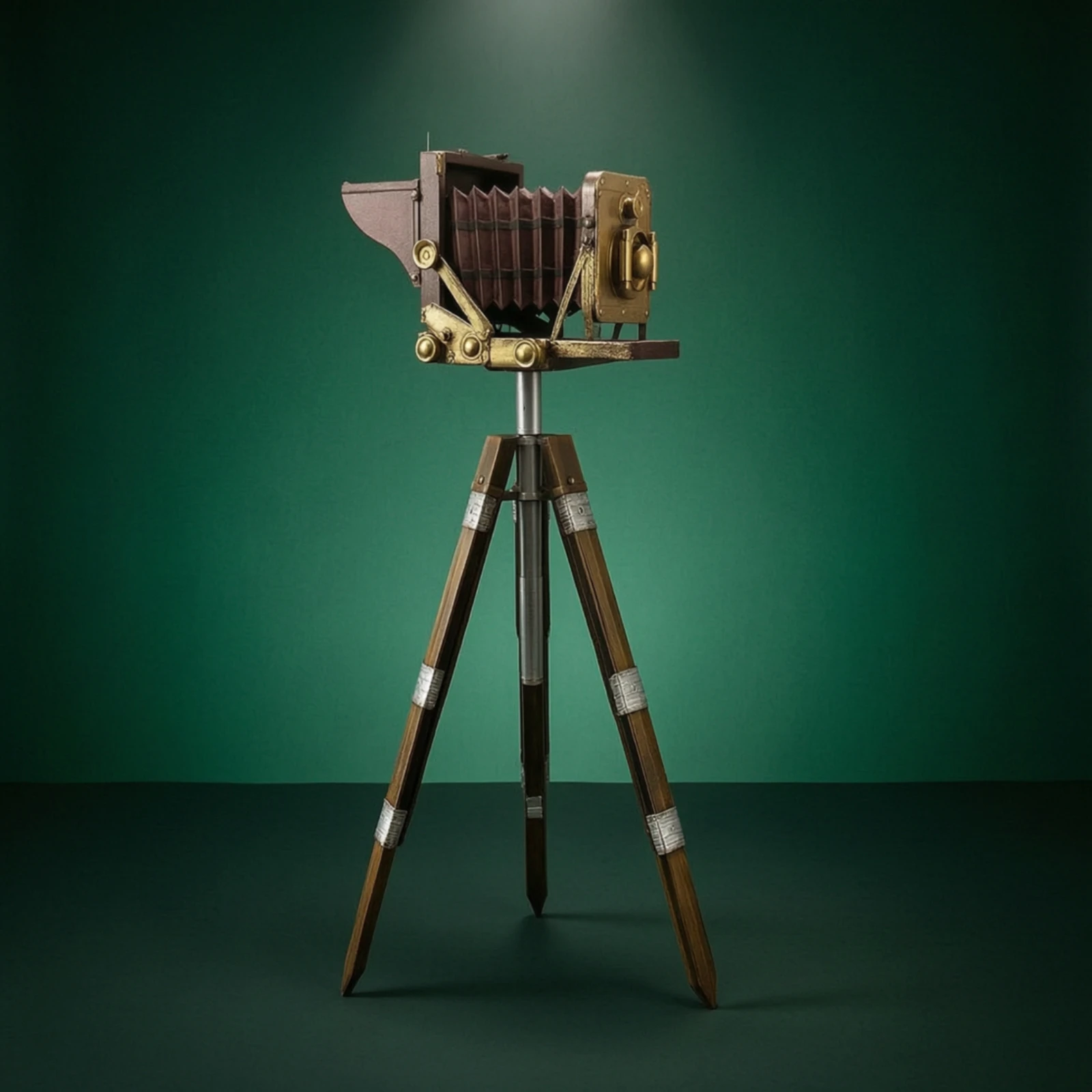 camera-model-with-tripod-nostalgic-retro-camera-model-prop-antique-decor-detailed-for-collectors-photo-studio-cafe