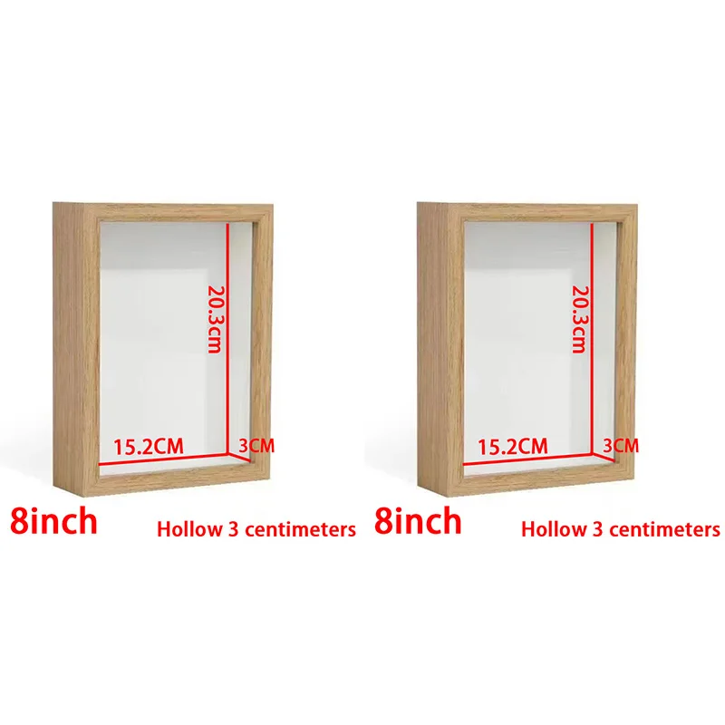 Shadow Box Depth 3cm Wooden Photo Frame for Displaying 3D Works