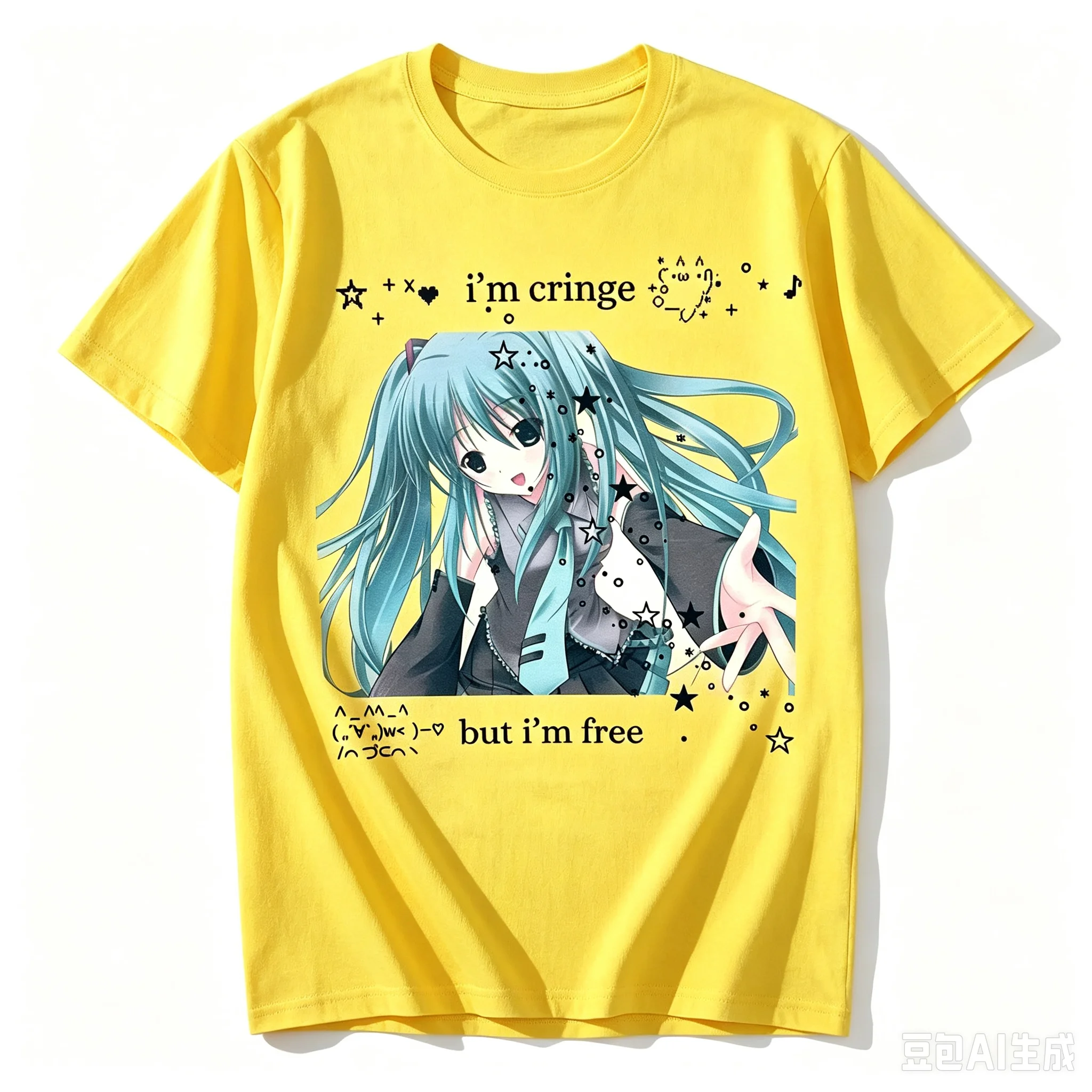 Modisches Y2K-T-Shirt mit japanischem Anime-Muster, niedliches, lässiges Hip-Hop-Harajuku-Oberteil, Star-Girl-Streetwear für Erwachsene und Kinder – Detail 3