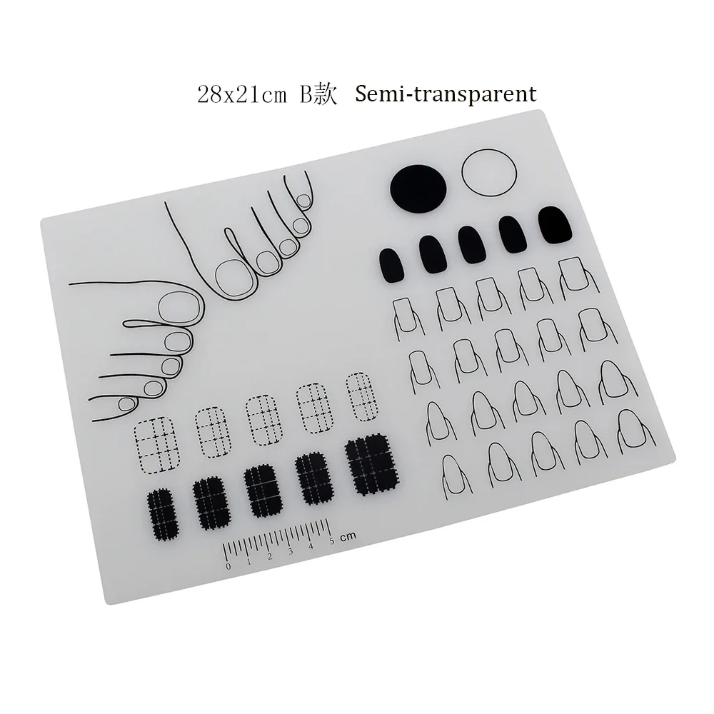 مربع لينة سيليكون تو مسمار منصات الايبوكسي الجدول الحصير ملء منصات خاصة أظافر منصات أدوات التجميل
