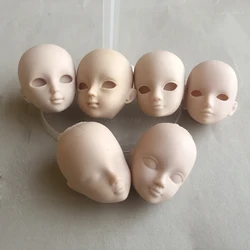 2pcs/lot Soft DIY Practice Makeup White Skin Doll Heads For 1/6 BJD as For 29cm Doll's Practicing Makeup Head Without Hair