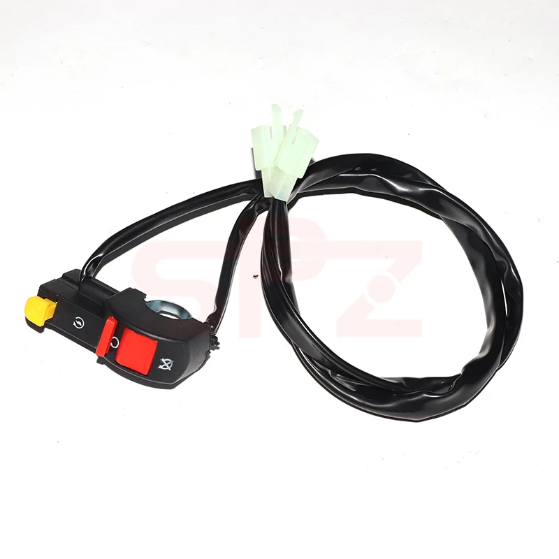 

Motorcycle Switch 22mm 7/8" Handlebar Electric Starter Start & Stop ATV ON/OFF Button Flameout with 4 Wire Connection