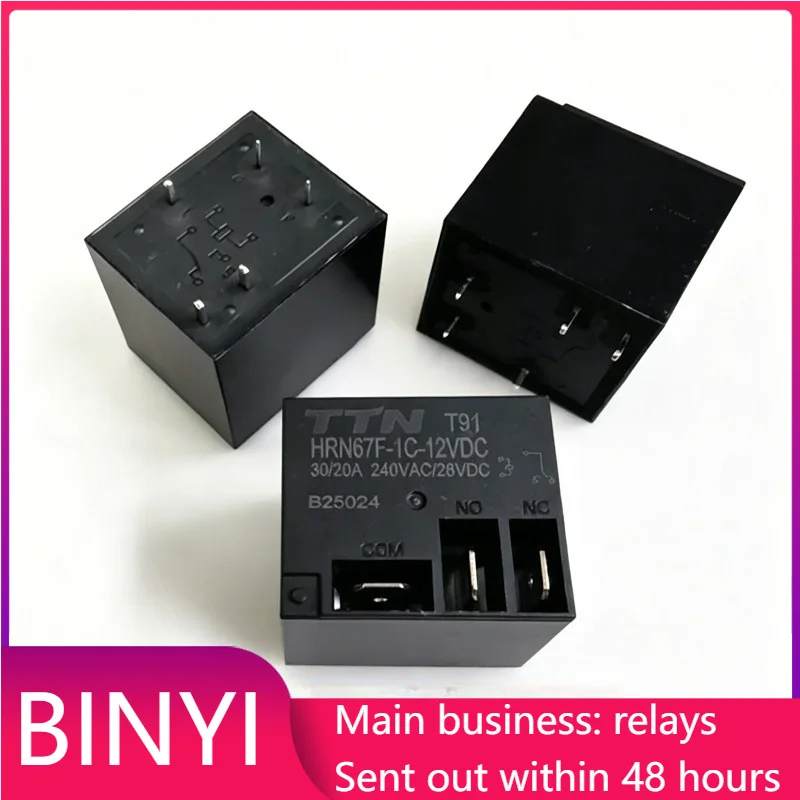New 1pcs/lot HRN67F-1C-12VDC DC12V 5Pin SPDT Relay 10A 250VAC Air Conditioner Control Board Replacement Relay