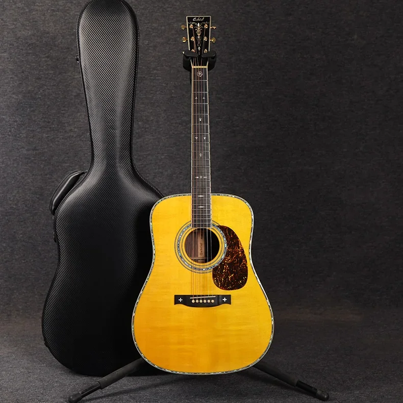 

semi-hollow electric acoustic guitar solid spruce top instrument guitar