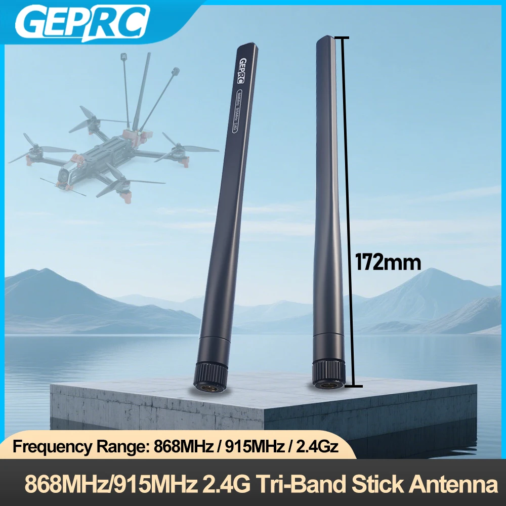 

1PCS/2PCS GEPRC 868MHz/915MHz 2.4G Tri-Band Stick Antenna High Frequency SMA Connector for Long Range FPV DIY RC Quadcopter MOZ7