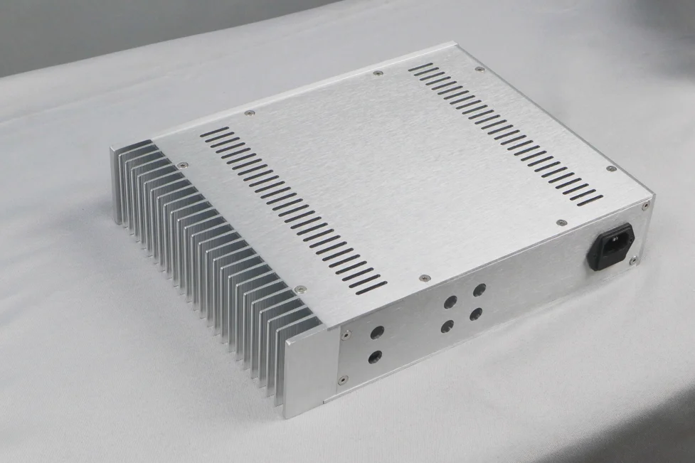 BZ3207 custodia preamplificatore/telaio amplificatore in alluminio pieno argento AMP BOX