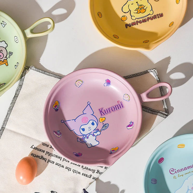 

Kawaii Sanrio аниме хобби Kuromi Cinnamoroll Hangyodon мультфильм керамические строительные бытовые открытые огни нагревательная сковорода