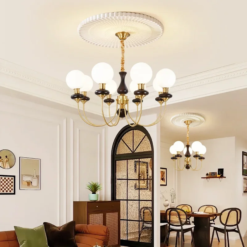 

Magic bean chandelier medieval French lamp Nanyang American retro