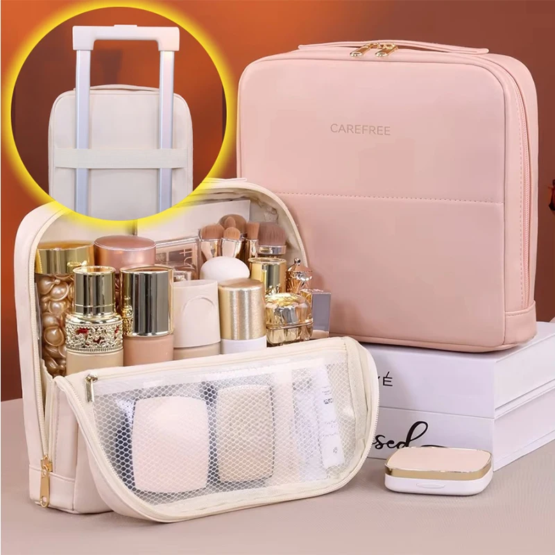 

Вертикальная косметичка большой емкости, портативная магнитная сумка для хранения, женская перегородка, дорожная сумка, органайзер для ручной клади