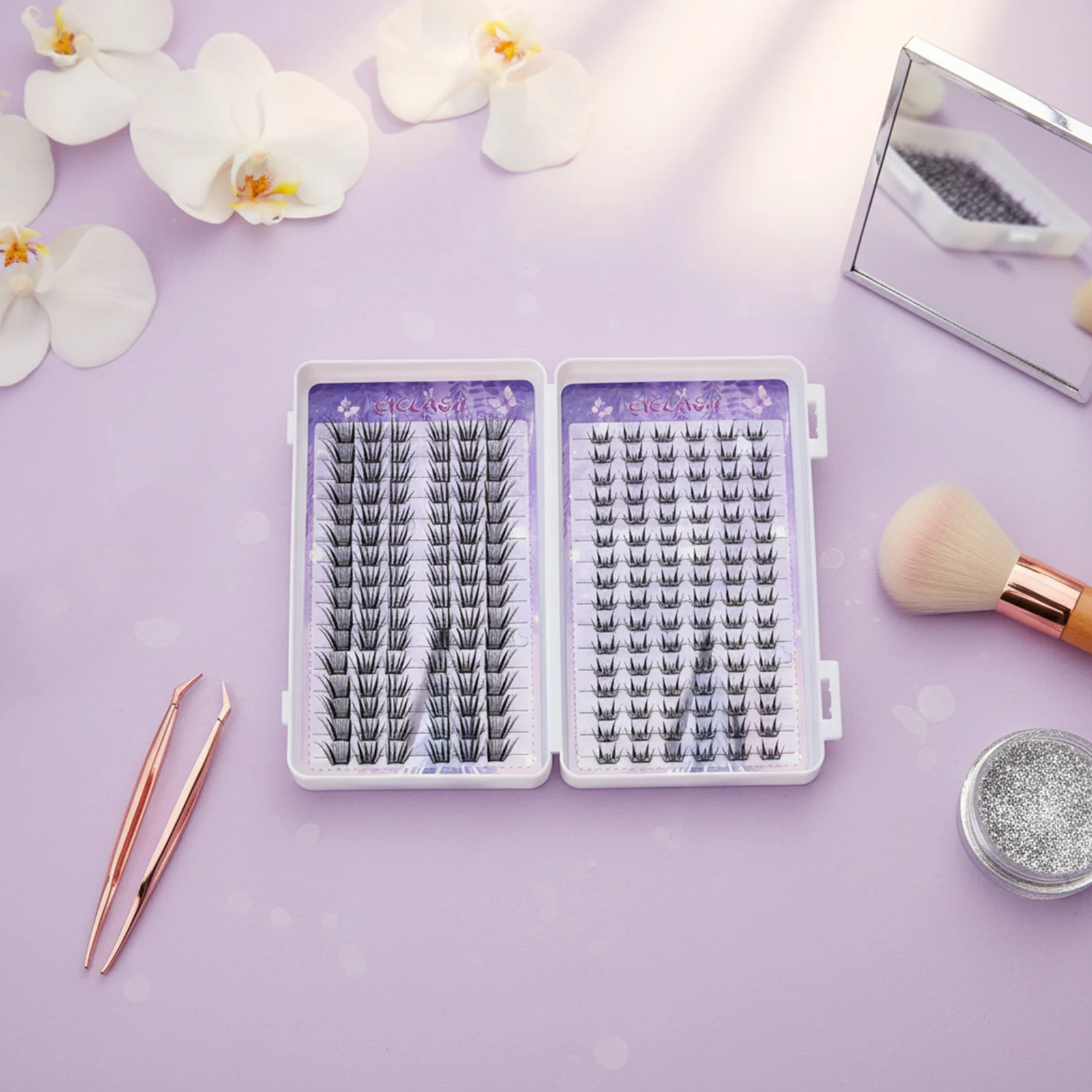 Natuurlijke Valse Wimpers Individuele cluster Synthetische Vezels C Krul 9-12mm Mix Lengtes Wimperverlenging Voor Beginners Cosmetica