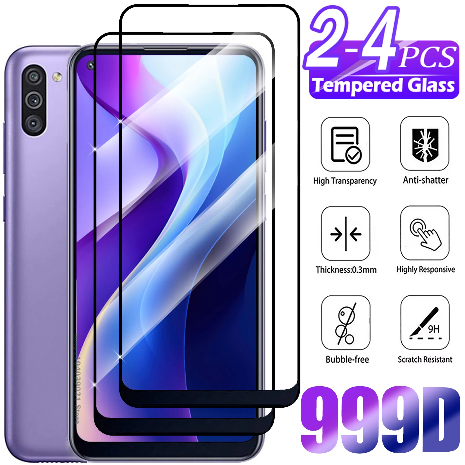 2/4Pcs Tempered Gla…