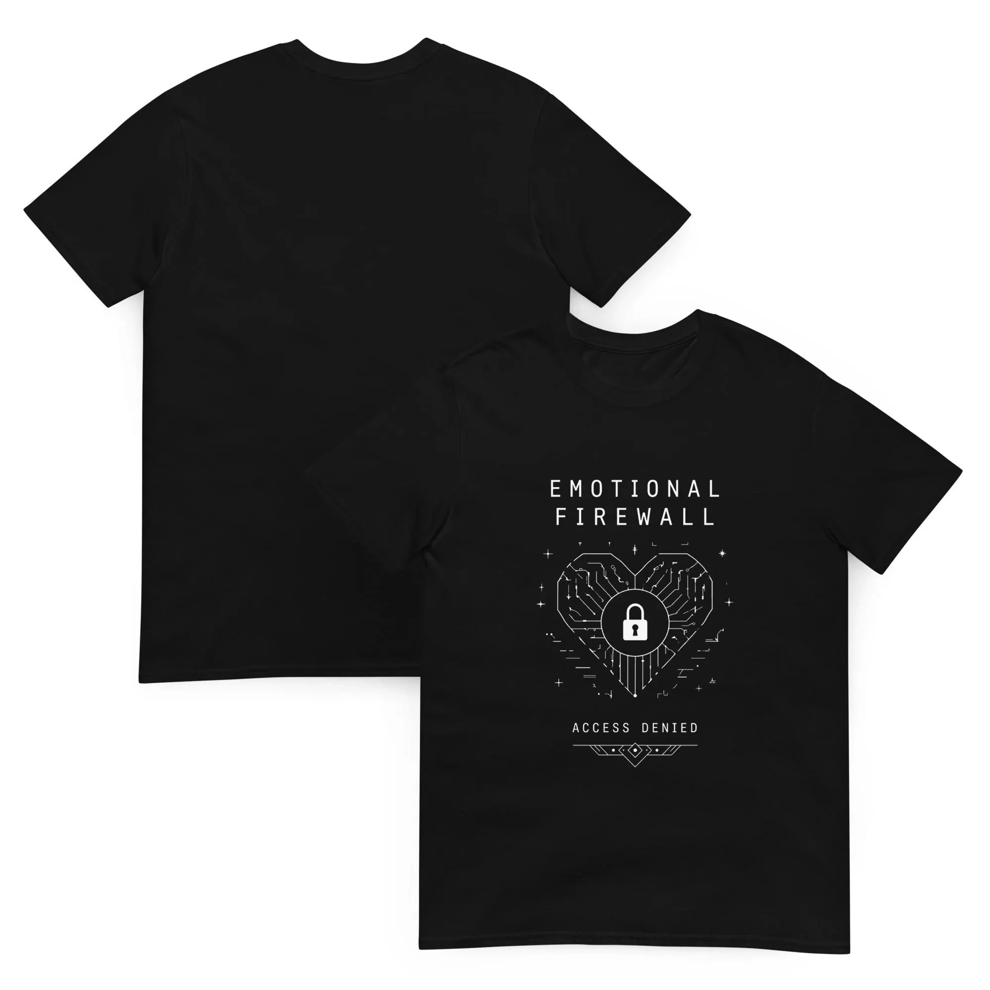 Emotional Firewall Shirt, Access Denied Cyber Graphic Tee, Minimalist Techwear  Fashionable Trend Comfortable and Casual