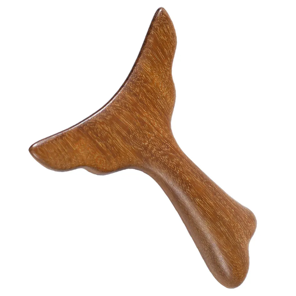 أداة تدليك الوجه الخشبية على شكل ذيل حورية البحر غوا شا للعناية بالبشرة واسترخاء العضلات ولوح كشط ناعم لجسم الرقبة والوجه #2