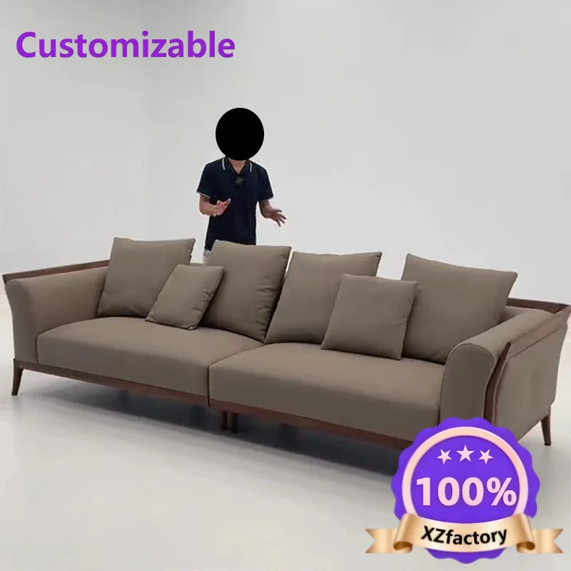 Factory Direct 2026 Top América del Norte, nogal negro, fila recta, sofá, moderno, sencillo, salón, exclusivo