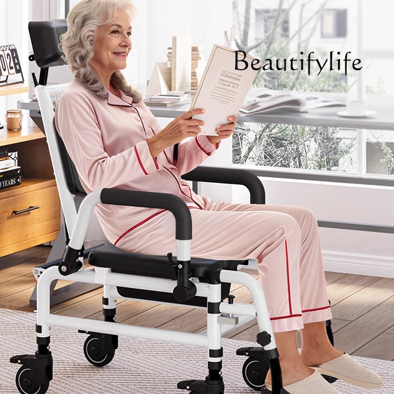 

R Wheels Elderly Bathroom Chair Medical Toilet Portable Shower Designer Stool Disabled Storage Taburete Plegable Home Furniture