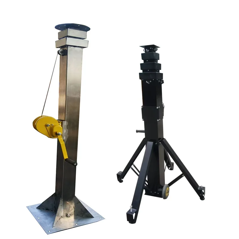 3 m 6m 7m 9m cost-effective portable segmented upper tripod telescopic mast for omnidirectional and wired antennas