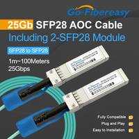 25G AOC Cable 1/3/5/7/15/20/100m SFP28 to SFP28 OM3 Active Optical SFP Cable For Mellanox/MikroTik/Cisco/Juniper Fiber Switch
