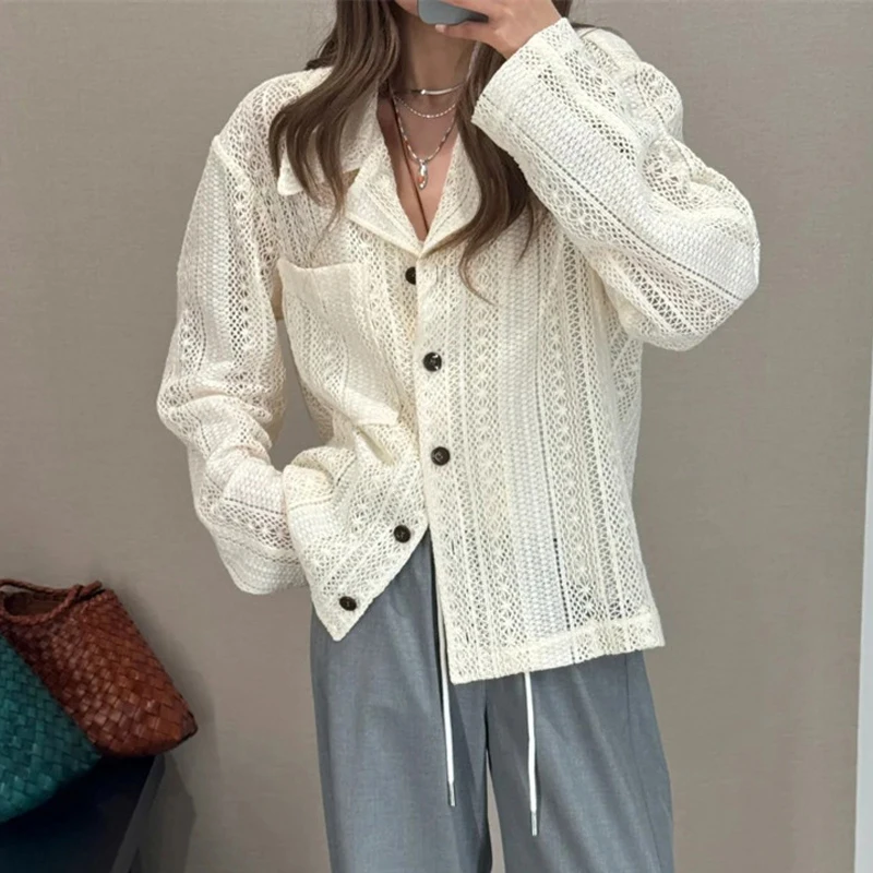 

Рубашки с крючками и длинными рукавами, блузка на пуговицах, корейские модные топы