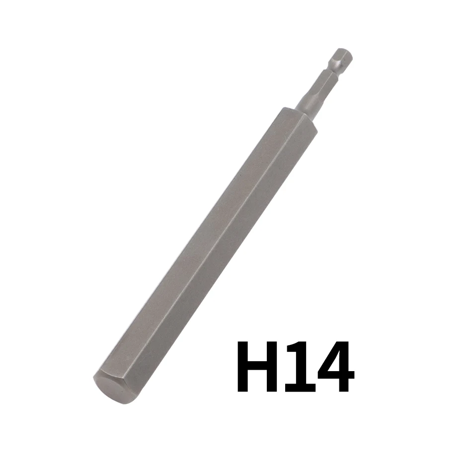 150mm Hex Screwdriver Bits for Electric Drill 1/4"(6.35mm) Shank Diameter Magnetic S2 Steel H8 H10 H12 H14