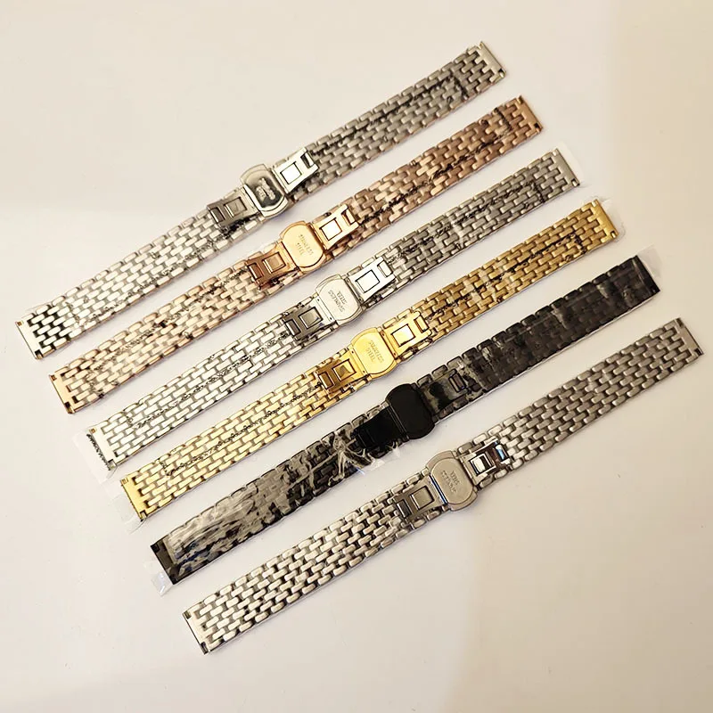 Fit La Grande Watchband Modified Exquisite Watch Strap Stainless Steel with Bracelet Butterrfly Buckle 14mm 16mm 18mm 20mm 22mm