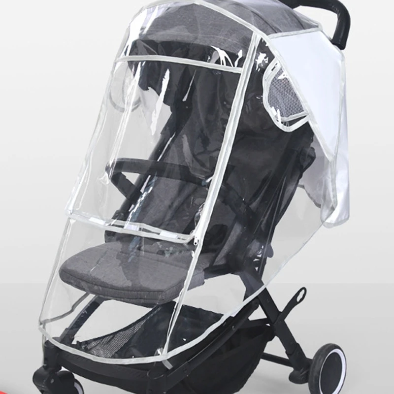 

Universal Rain Cover for Strollers Protect from Sun Dust Snow for Toddler for bug Wind Ventilation Transparent