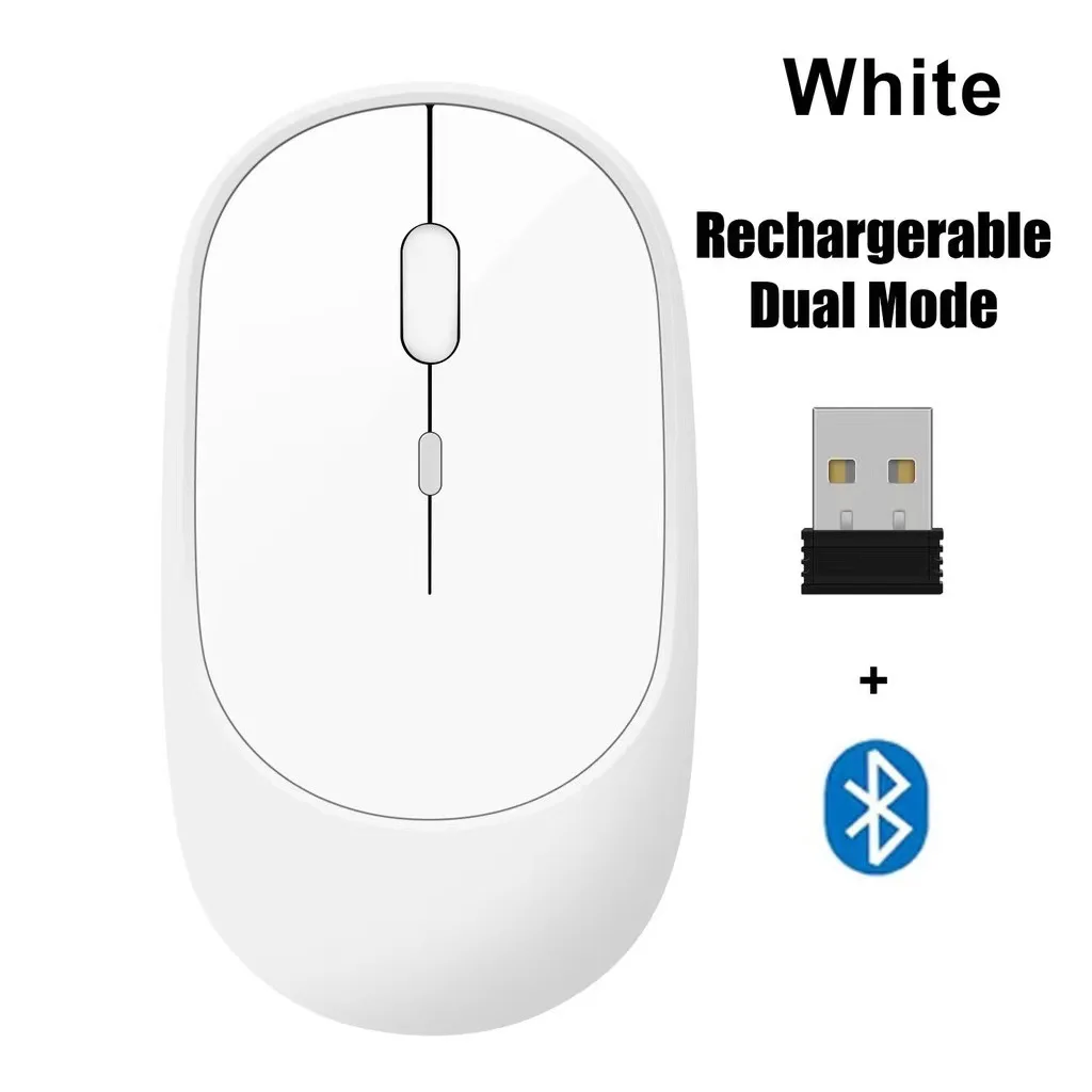 Wireless Mouse Bluetooth-compatible Mouse 2.4G Dual mode (BT5.0+USB), Computer Mice with USB receiver, Ergonomic Mouse for PC