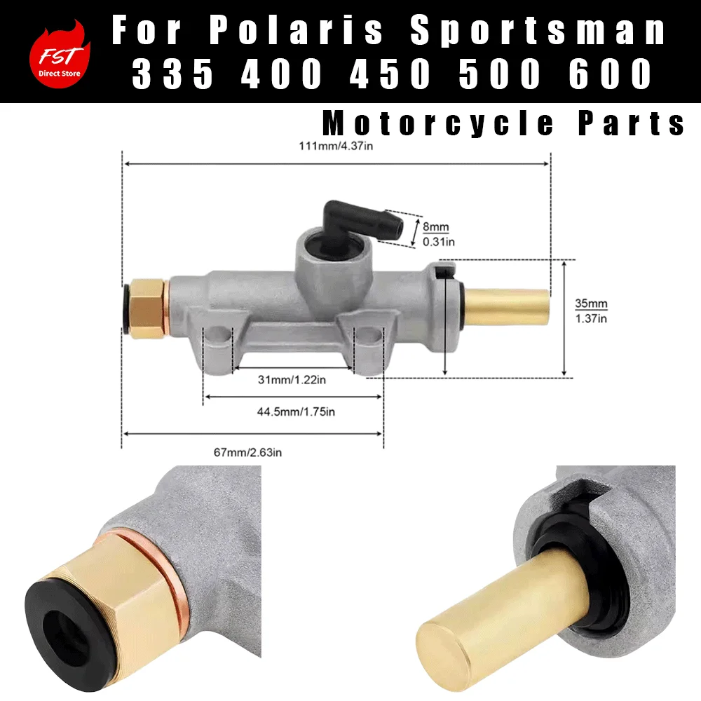 Motorcycle Rear Brake Caliper, Fits Polaris Sportsman 335 400 450 500 600