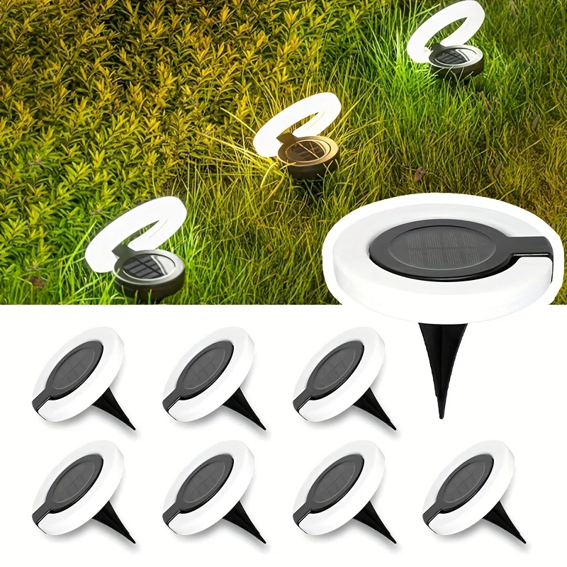 4PCS Solar Underground Lights Outdoor Waterproof Outdoor Lamp Balcony Garden Ambient Lights Decoration Stairs Steps Night Lights