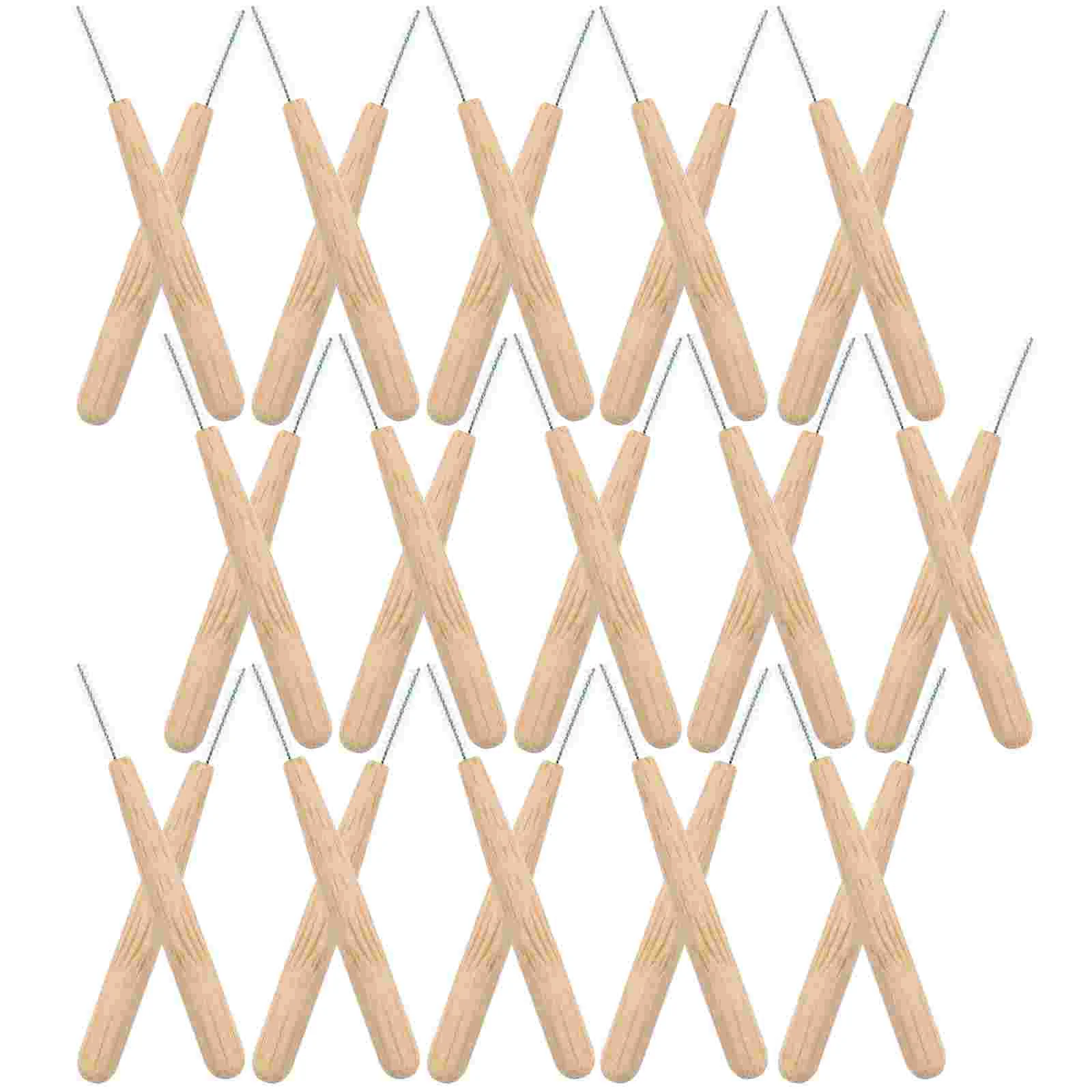 30 Pcs Narrow Spaces Toothpick Oral Care Tool Floss Sticks Bamboo Teeth Cleaner